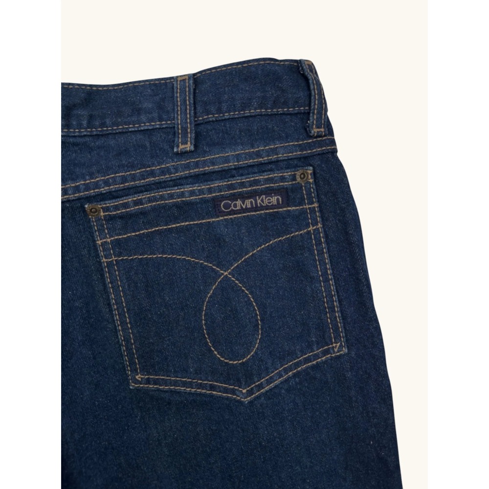 Vintage Calvin Klein Jeans Mens 36 Dark Wash Straight Leg Made in USA Blue Denim